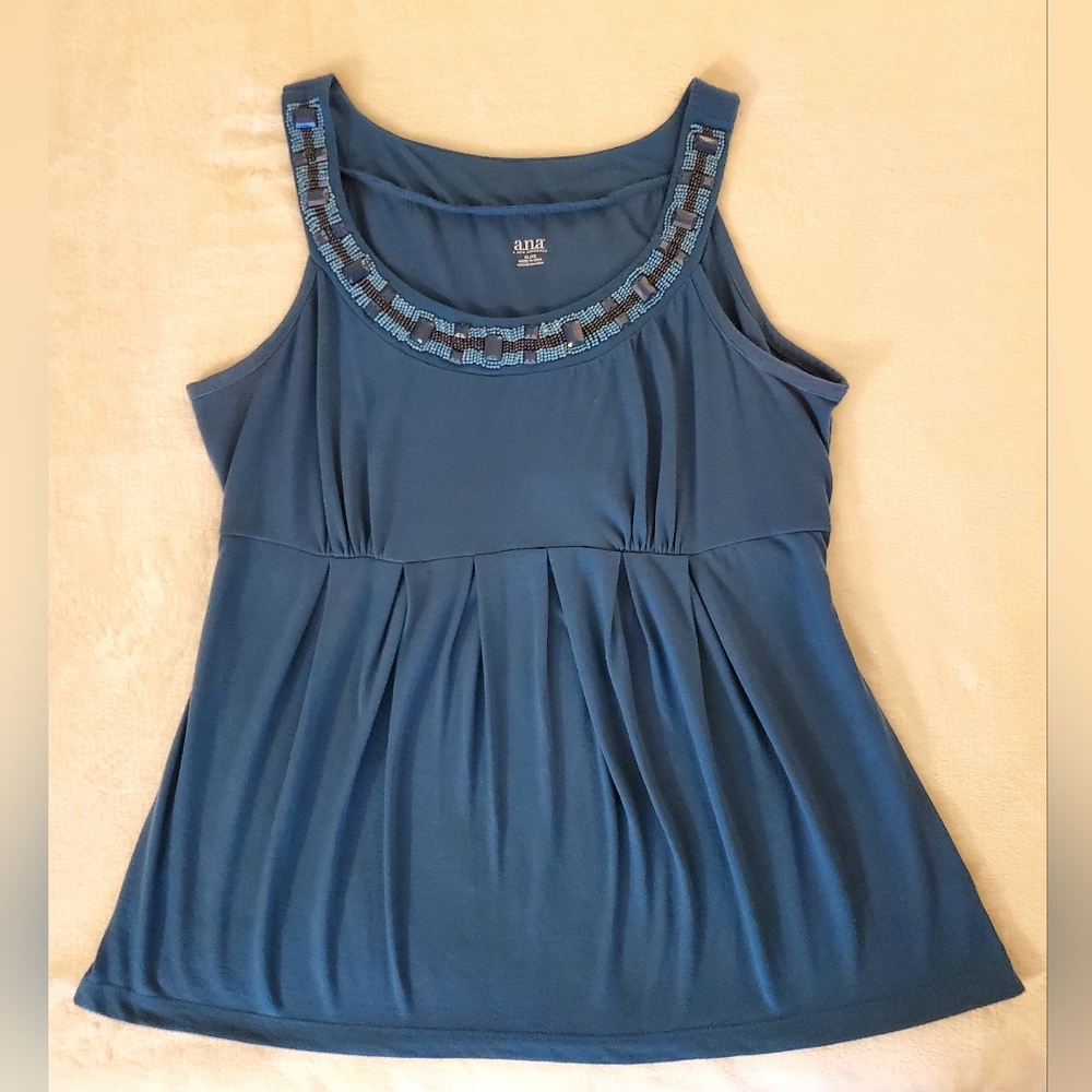 a.n.a Beaded tank top with back bow XL